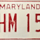 1980 Maryland License Plate (DHM 156)