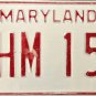 1980 Maryland License Plate (DHM 156)