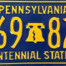 1976 Pennsylvania Bicentennial License Plate (T69 820)
