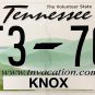 2018 Tennessee License Plate (4F3 - 7C2)
