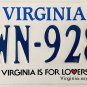 2020 Virginia License Plate (UWN-9284)