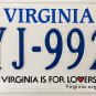2020 Virginia License Plate (VYJ-9921)