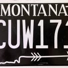 Montana Black License Plate (CUW171)