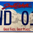 2008 South Dakota License Plate (1WD 019)