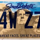 2019 South Dakota License Plate (44W Z70)