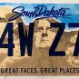 2019 South Dakota License Plate (44W Z70)