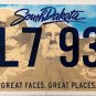 2019 South Dakota License Plate (1L7 936)
