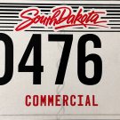 2019 South Dakota Commercial License Plate (10476 V)