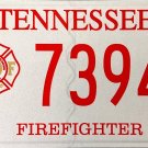 Tennessee FireFighter License Plate (7394FF)