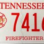 Tennessee FireFighter License Plate (7416FF)