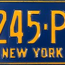 1971 New York License Plate (1245-PS)