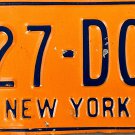 New York License Plate (927-DOU)
