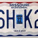 2022 Missouri Disabled (Wheelchair) License Plate (6H K24)