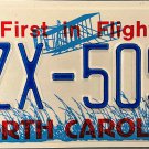 2005 North Carolina License Plate (SZX-5096)