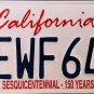 2000 California Sesquicentennial License Plate (4EWF641)