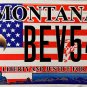 Montana Liberty And Justice For All License Plate (BEV543)