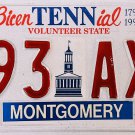 2000 Tennessee BicenTENNial License Plate (893 AXQ)