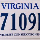 1999 Virginia Wildlife Conservationist License Plate (7109BA)