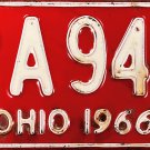 1966 Ohio License Plate (PA944)