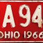 1966 Ohio License Plate (PA944)
