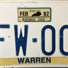 1982 Kentucky License Plate (EFW-009)