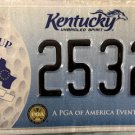 2013 Kentucky Valhalla Ryder Cup PGA Golf License Plate (2532 BS) RARE!
