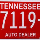 2019 Tennessee Auto Dealer License Plate (47119-D)