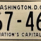 1968 Washington DC License Plate (367-469)
