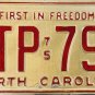 1975/1979 North Carolina License Plate (DTP 796)