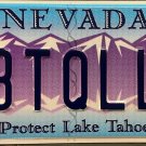 2022 Nevada Vanity Protect Lake Tahoe License Plate (SBTQLLC)