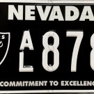 Nevada "RAIDERS" License Plate (AL 8781)