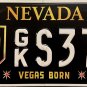 2023 Nevada Vegas Born License Plate (GK S377)
