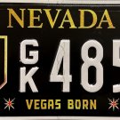 2023 Nevada Vegas Born License Plate (GK 485P)