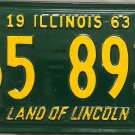 1963 Illinois License Plate (55 893)