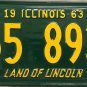 1963 Illinois License Plate (55 893)
