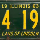 1963 Illinois License Plate (44 194)