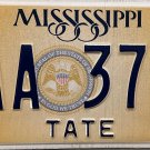 2022 Mississippi License Plate (TAA 3715)