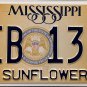 2021 Mississippi License Plate (SEB 1365)