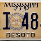 2021 Mississippi License Plate (DAI 4840)