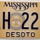 2021 Mississippi License Plate (DAH 2281)