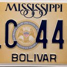 2021 Mississippi License Plate (BLC 4447)