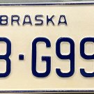 Nebraska License Plate (28-G995)
