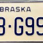 Nebraska License Plate (28-G995)