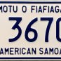 2023 American Samoa License Plate (367G)