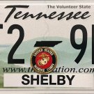 2022 Tennessee License Plate with Metal Marine Corps Button (3T2 9L5)