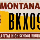 2016 Montana Capital High School Bruins License Plate (BKX092) 2016 Montana Capital High School Bruins License Plate (BKX092)