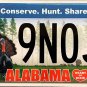 Alabama Conserve Hunt Share Turkey Deer License Plate (9N0J9)