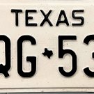 Texas "Embossed" License Plate (WQG 534)