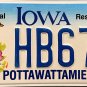 2002 Iowa Natural Resources Yellow Bird License Plate (HB675)