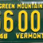 1948 Vermont License Plate (66006)